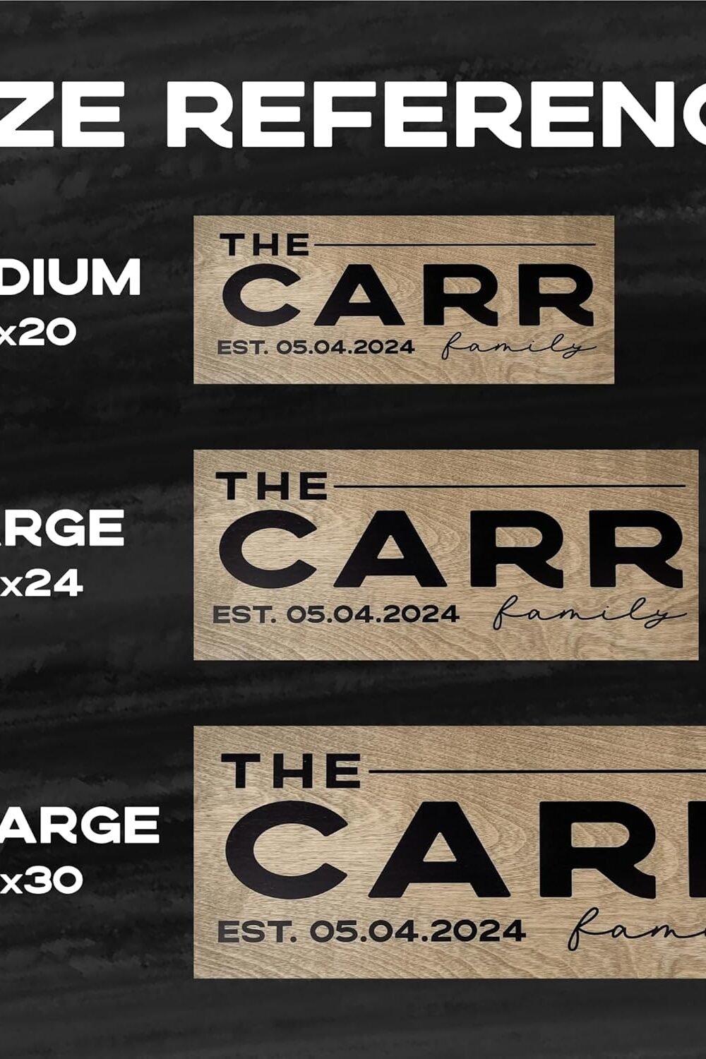 Personalized Family Name Sign - Cusm Wood Decor - Image 4