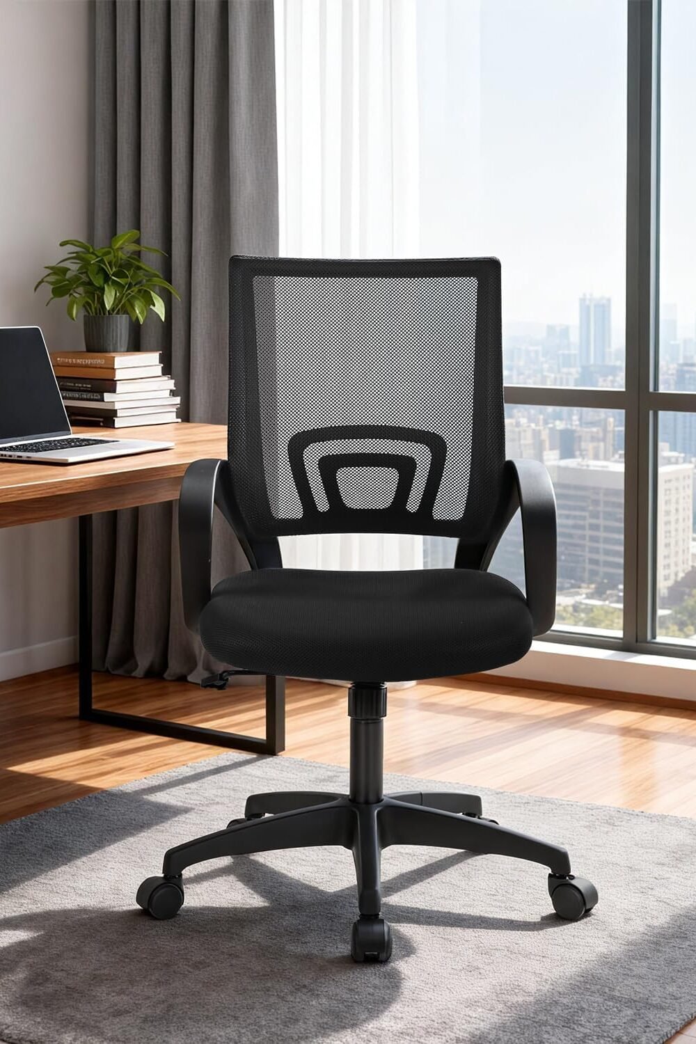 Ergonomic Mid-Back Office Chair With Lumbar Support - Image 3