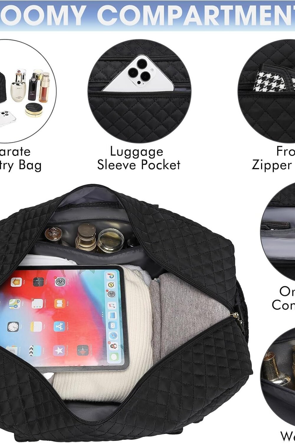 Large Women'S Duffle Bag With Wet Pocket - Versatile Avel Gy - Image 4