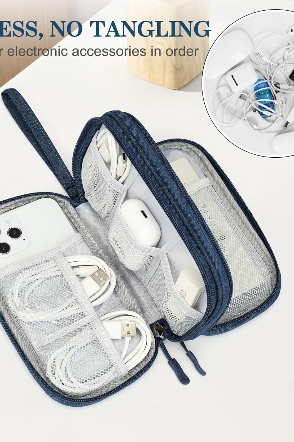 Fyy Portable Electronic Organizer Bag - Waterproof Double La - Image 5