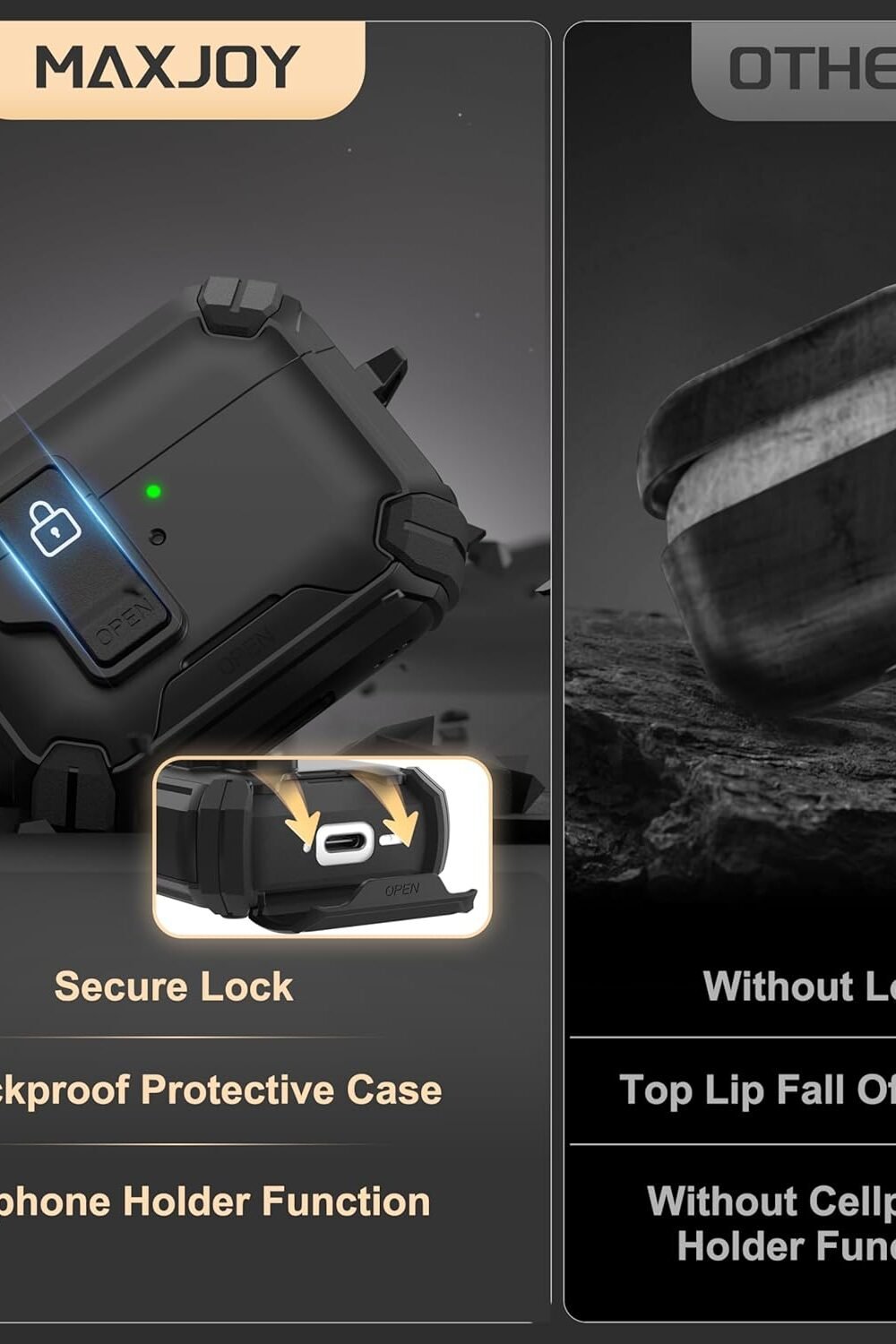 Maxjoy Irpods Pro Case Cover - Nd Gen Protective Case - Image 5