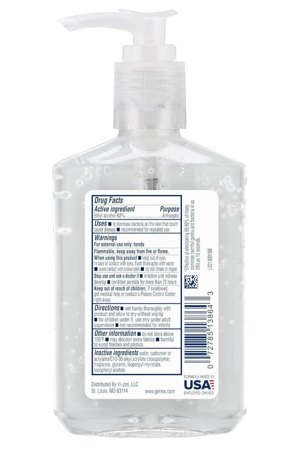 Germ-X Origal Hand Sanitizer With Vitam E - Pump Bottle - Image 5