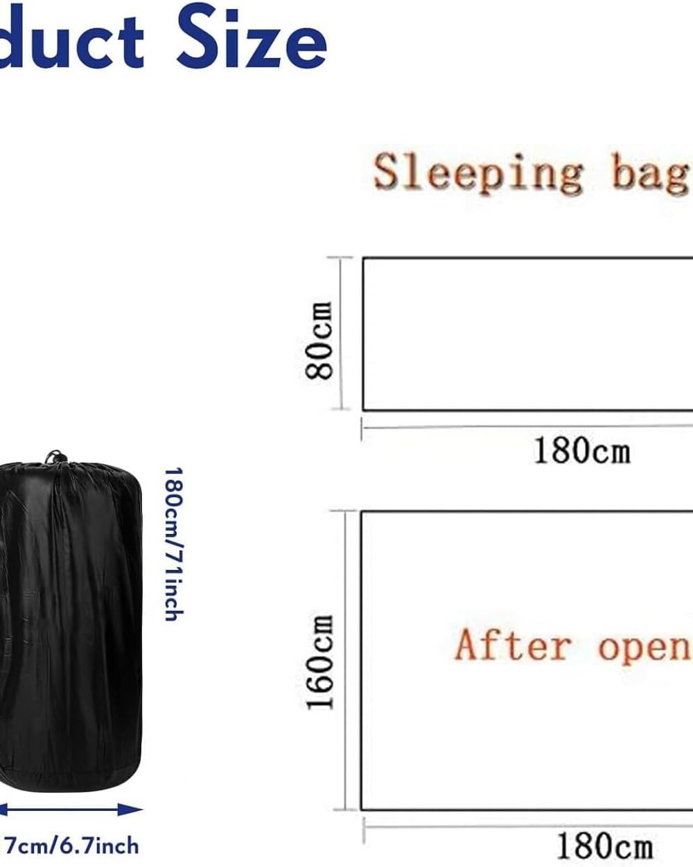 Lightweight Fleece Sleepg Bag Dults - Image 3