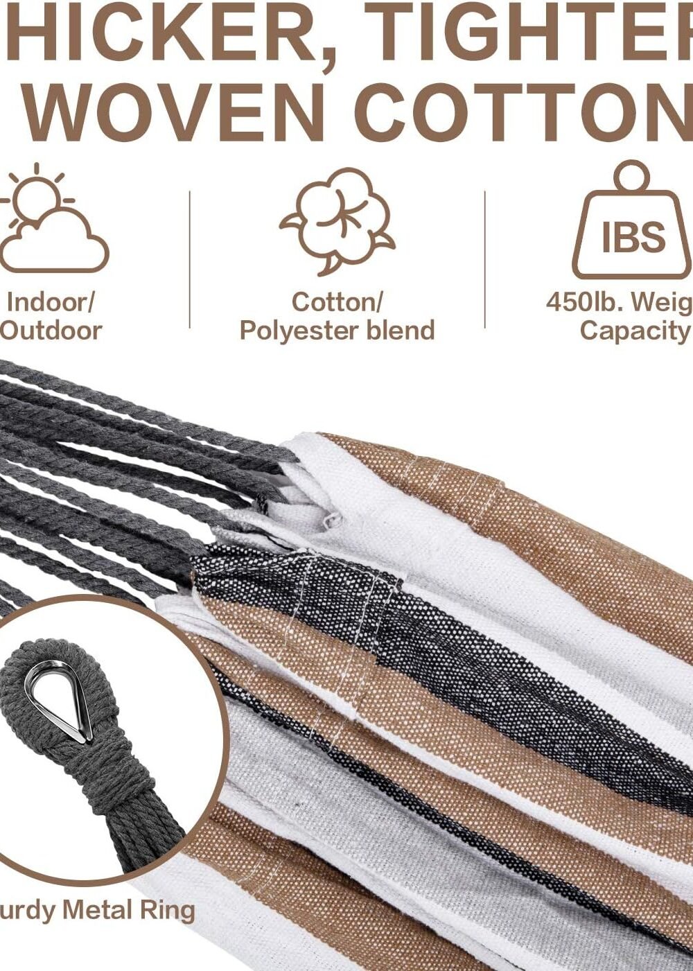 Pneut Portable Double Hammock With Stand - Heavy-Duty Steel - Image 4