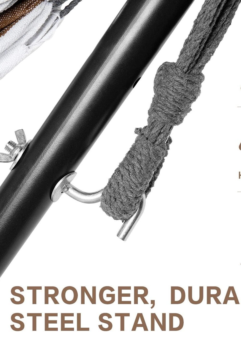 Pneut Portable Double Hammock With Stand - Heavy-Duty Steel - Image 5