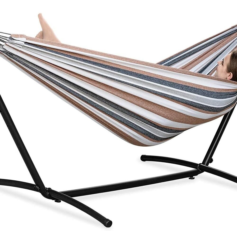 Pneut Portable Double Hammock With Stand - Heavy-Duty Steel - Image 7
