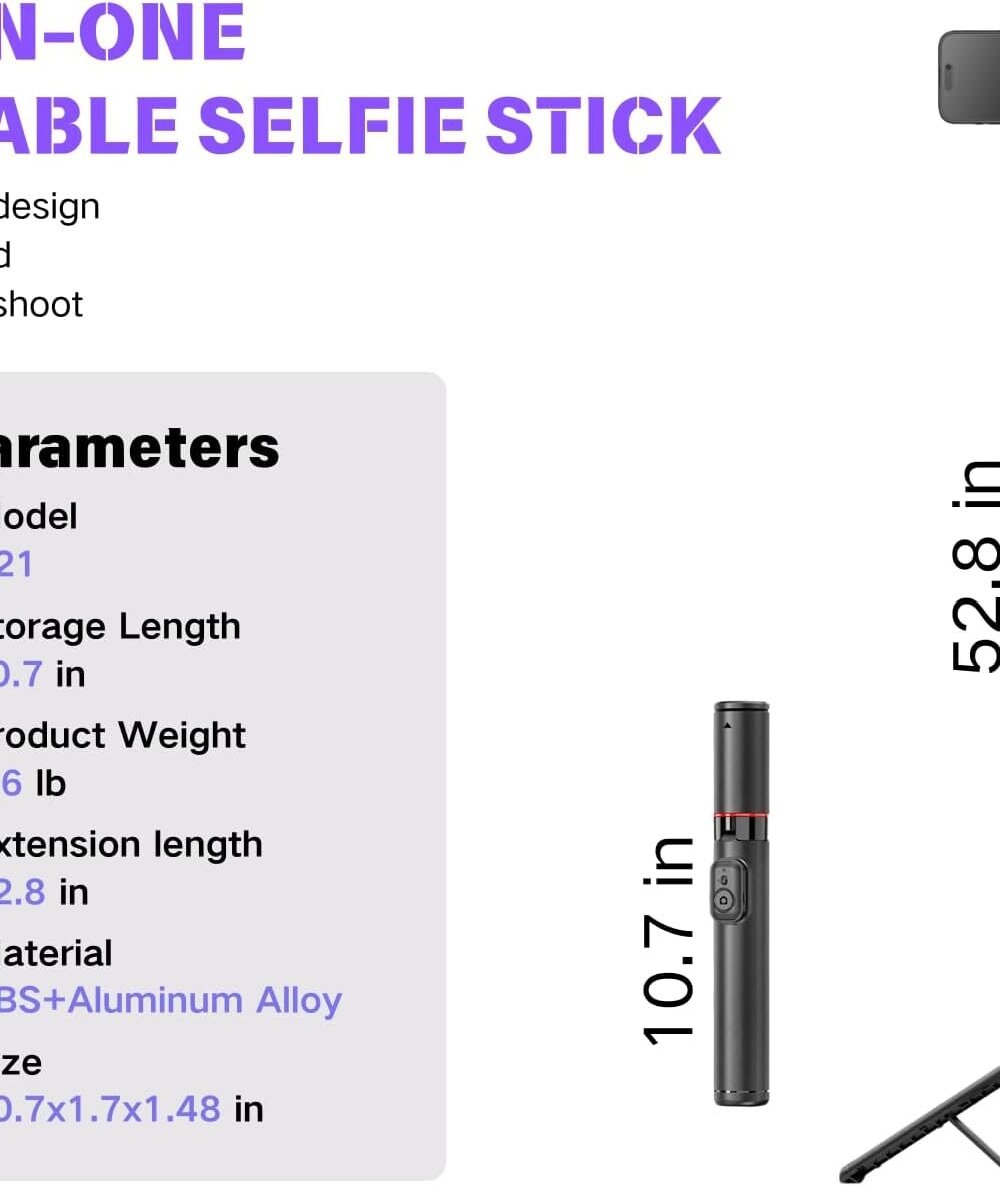 Blueoth Hidden Selfie Stick Iphone Samsung - Image 4