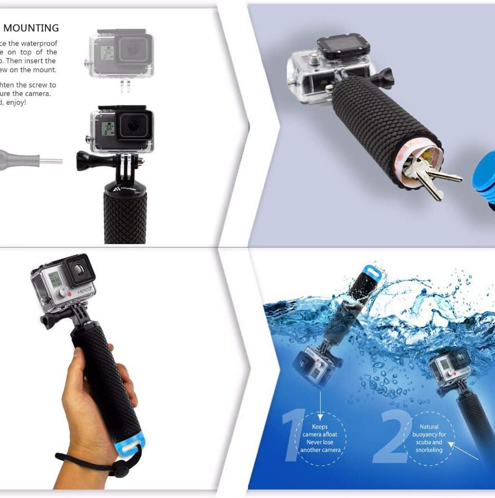 Waterproof Monopod Hand Grip Gopro Hero Session - Image 6