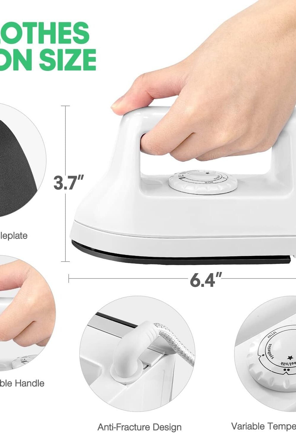 Mi Iron Electric Heat Press Quiltg Sewg - White - Image 3