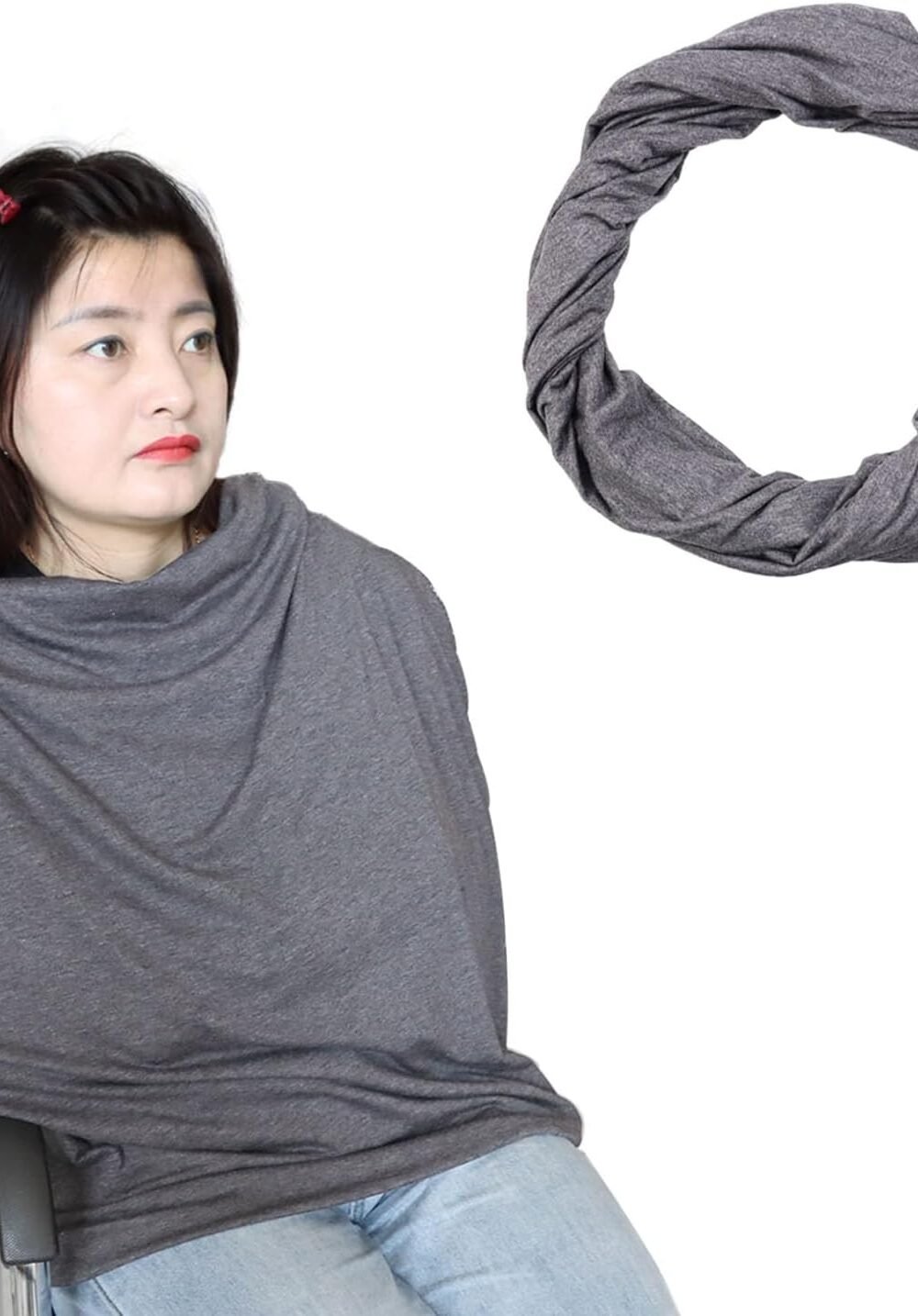 Infity Scarf With Hidden Pockets - Avel Blanket Wrap - Image 3