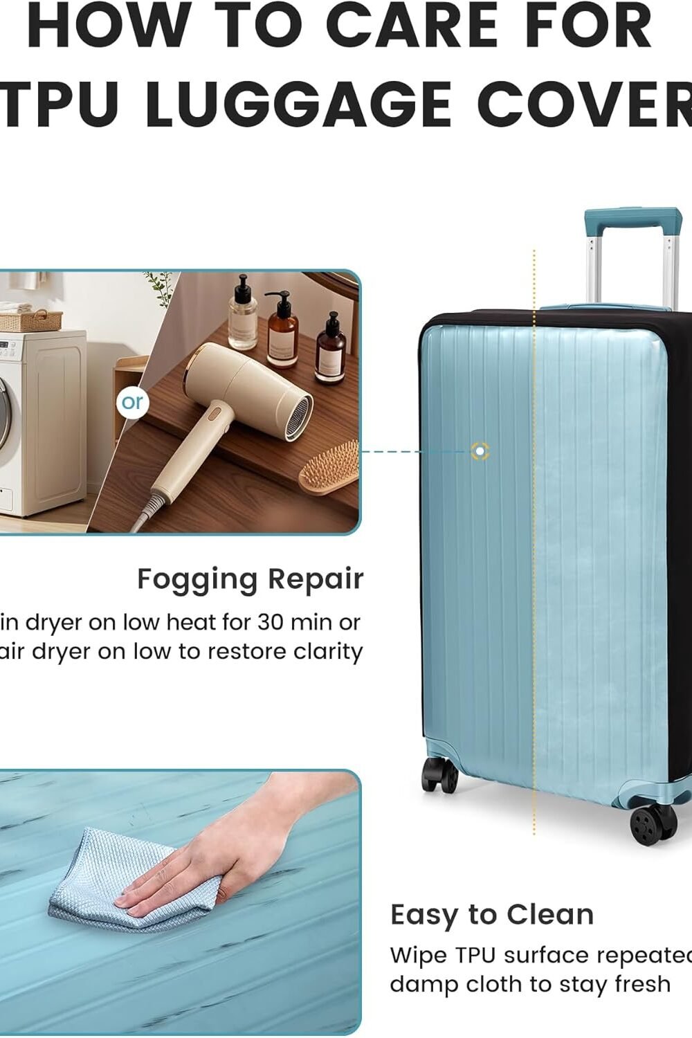 Velk Clear Tpu Suitcase Cover - Protect Your Luggage - Image 8