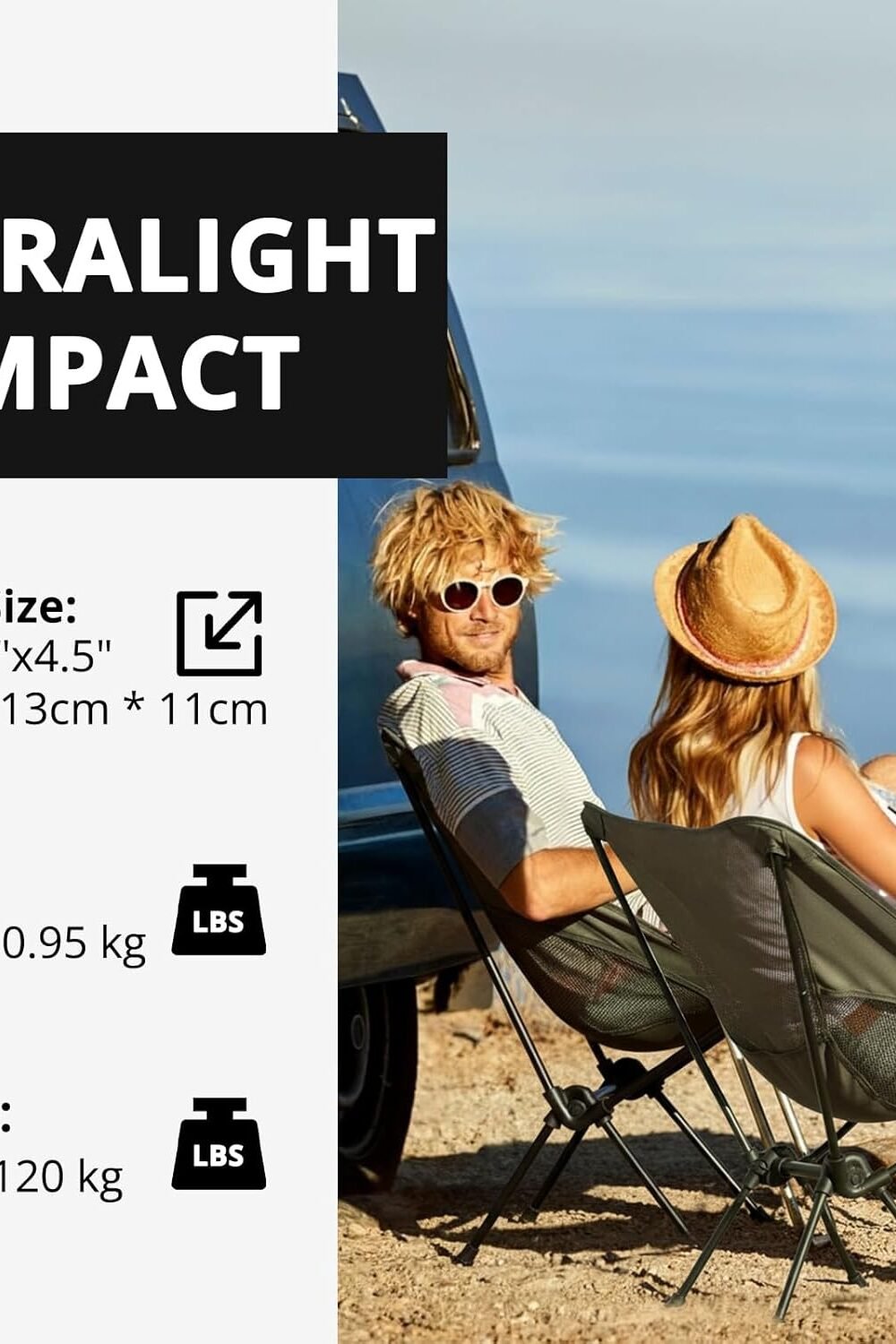 Ultra-Light Heavy Duty Campg Chair - Portable Compact - Image 4