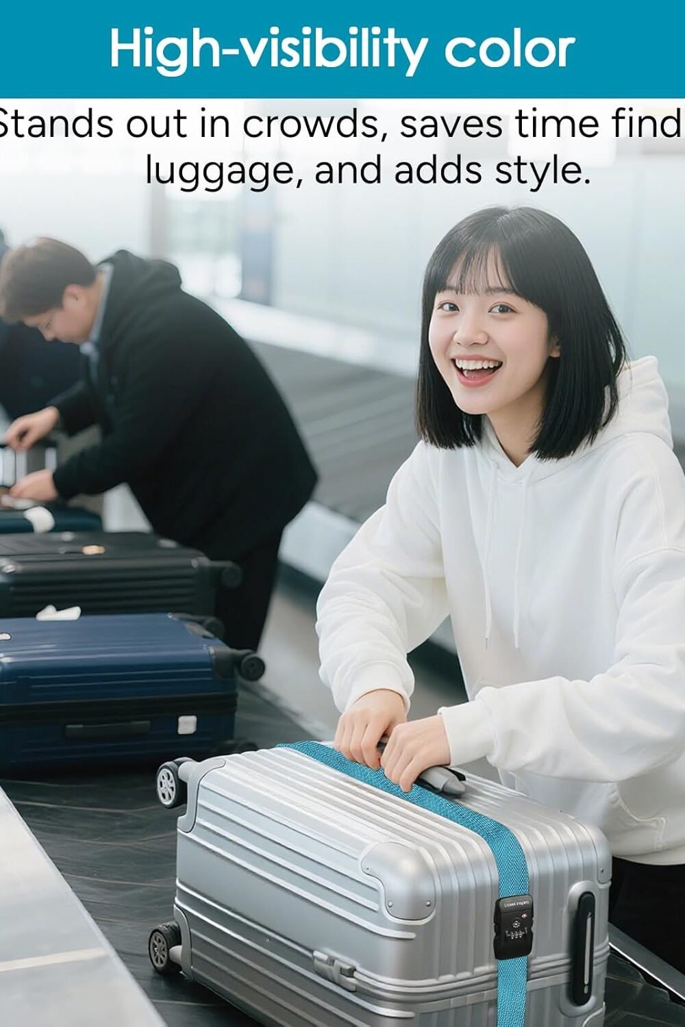 Vel Inspira Djustable Luggage Straps - High Visibility - Image 4