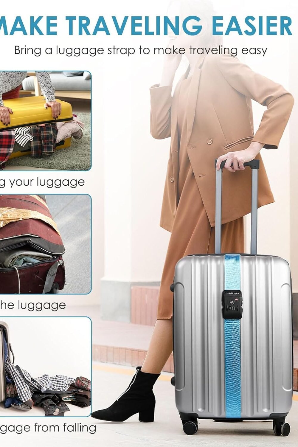 Vel Inspira Djustable Luggage Straps - High Visibility - Image 5