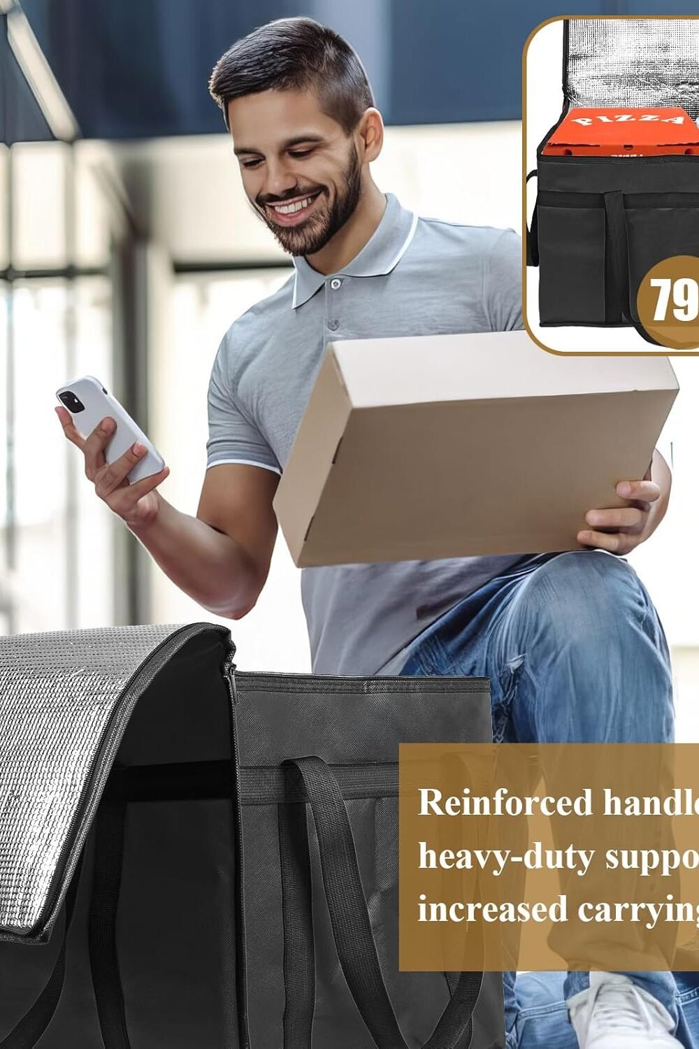 Xxxl Insulated Food Delivery Bag - Heavy-Duty Cooler - Image 3