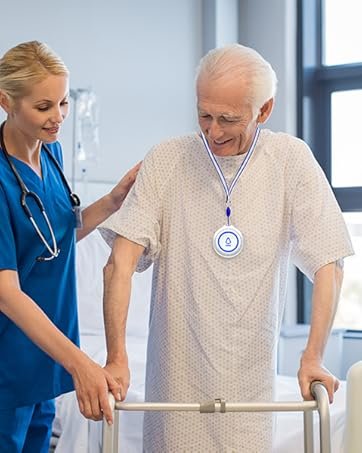 Wireless Caregiver Pager Seniors - SOS Butn System 608