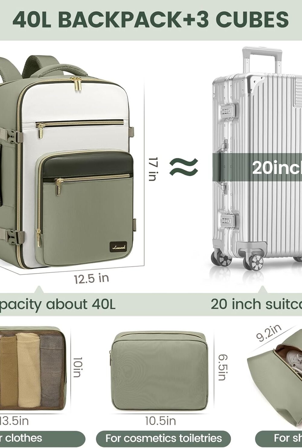 Lovevook Women'S Avel Backpack - Flight Pproved - Image 4