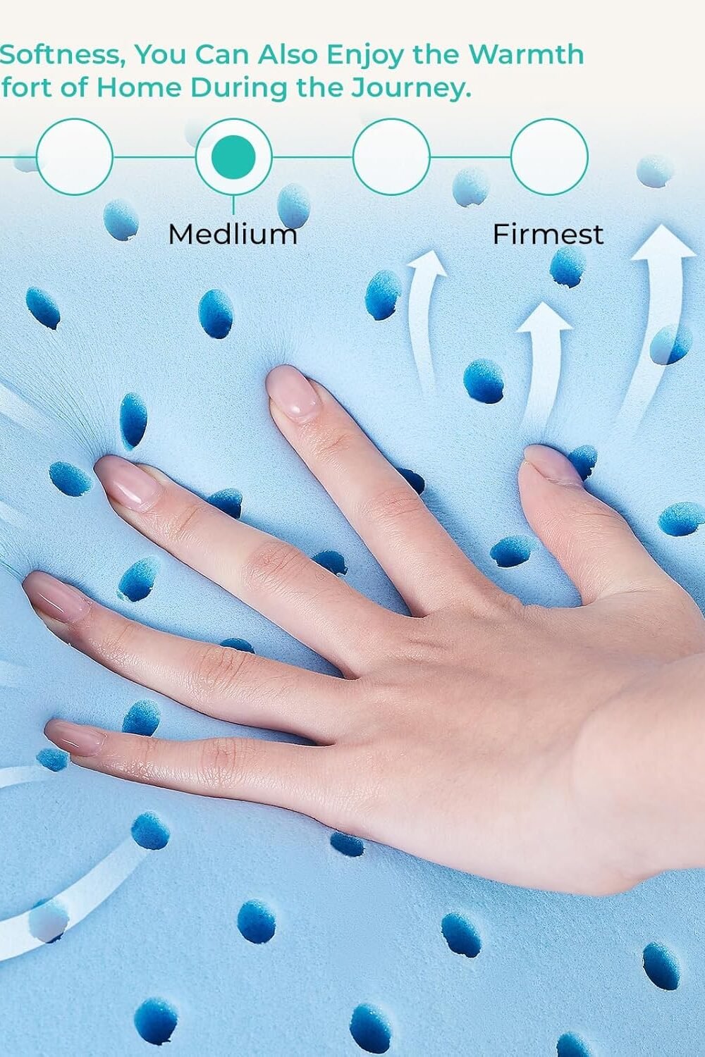 Vel Memory Foam Pillow - Medium Firm, Avel Campg - Image 3