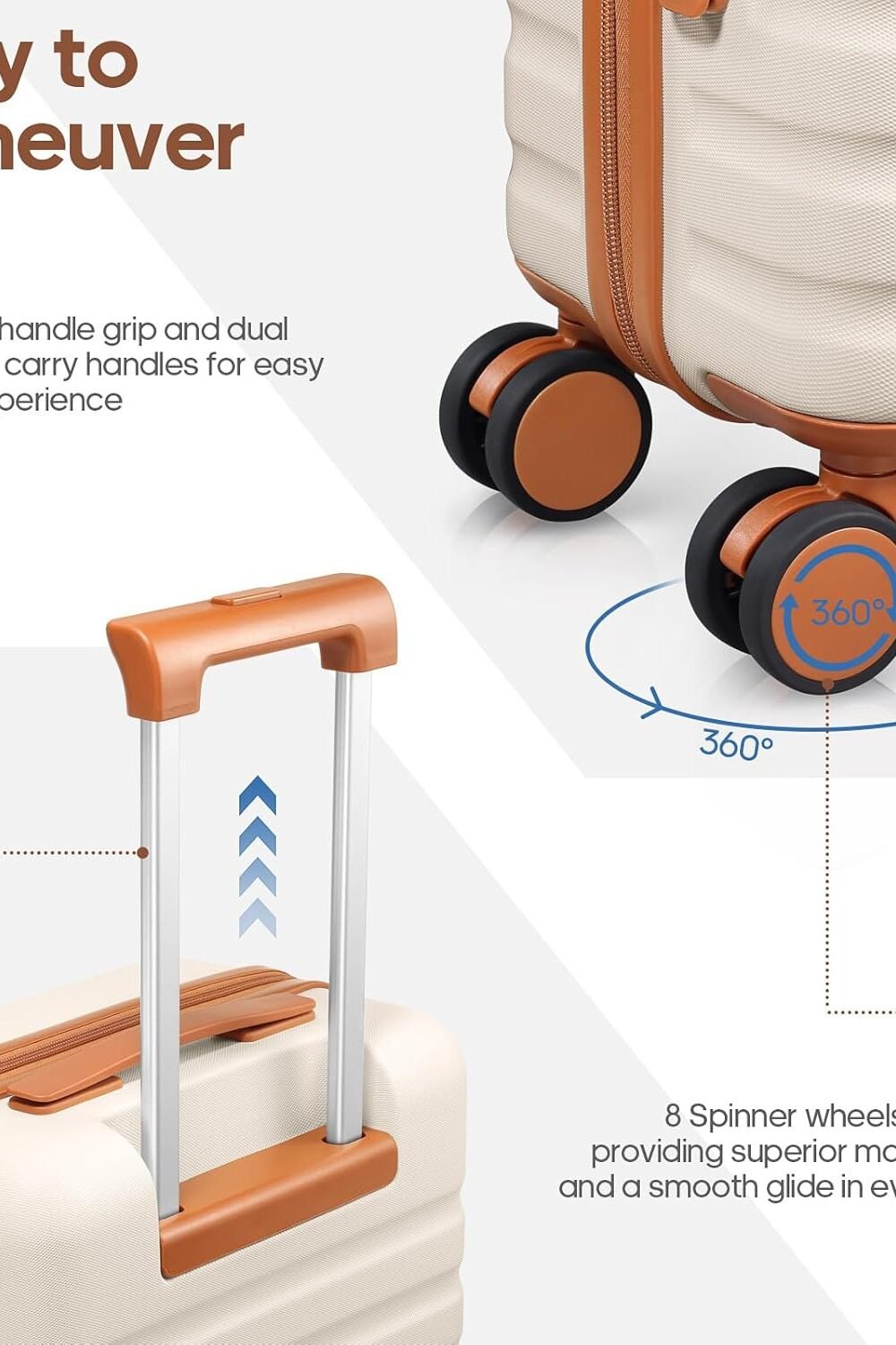 Ukein -Piece Luggage Set With Spner Wheels - Image 3