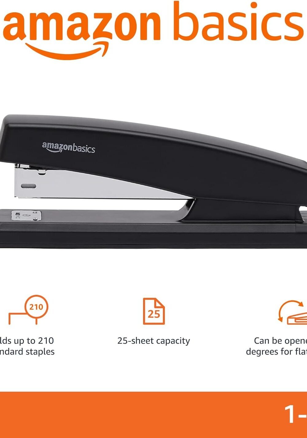 Mazon Basics Black Office Stapler With Staples - Image 3
