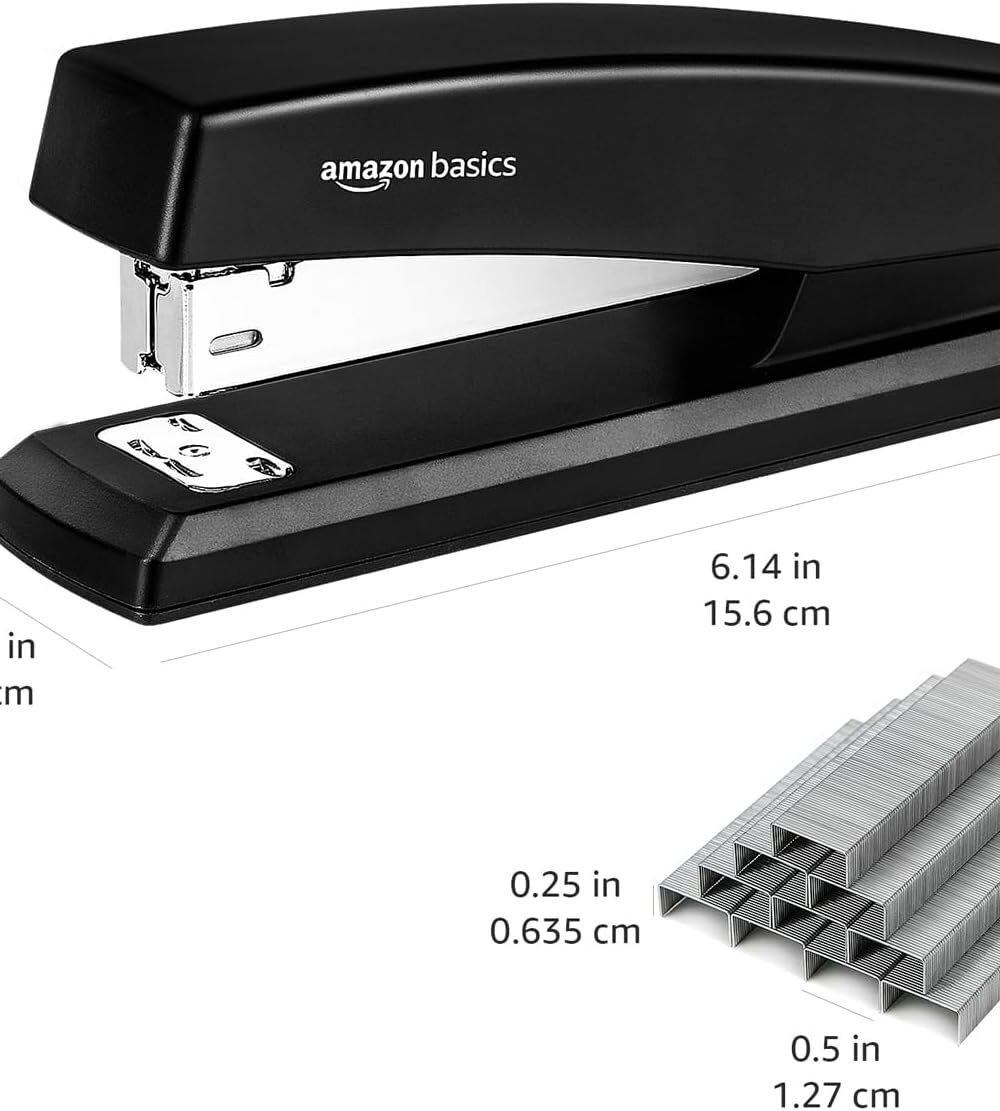 Mazon Basics Black Office Stapler With Staples - Image 4