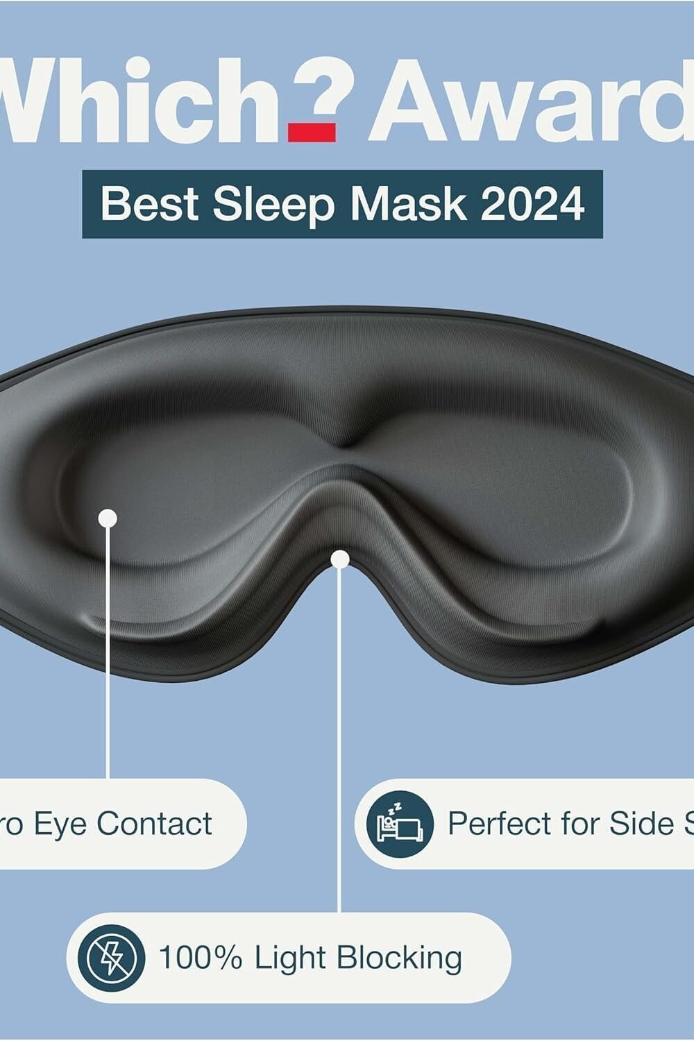 Myhalos® Blackout Sleep Mask - Zero Pressure Foam - Image 5