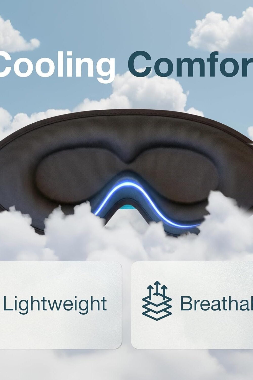 Myhalos® Blackout Sleep Mask - Zero Pressure Foam - Image 6