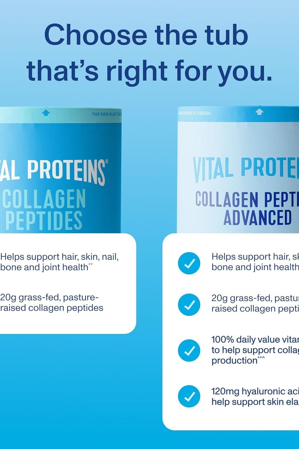Vital Protes Collagen Peptides Powder With Hyaluronic Cid Vi - Image 3