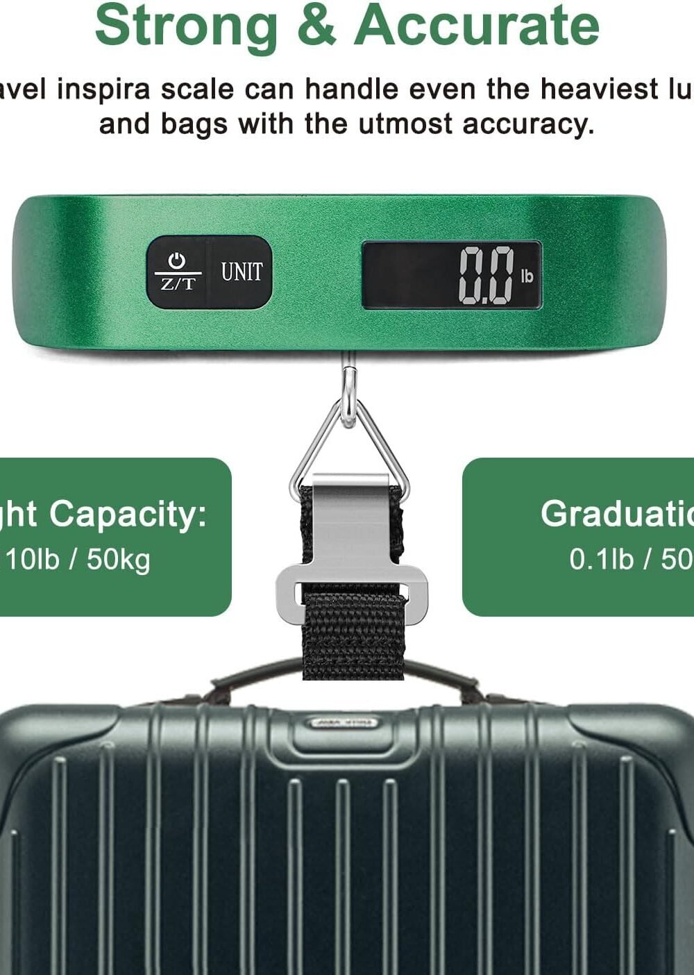 Portable Digital Luggage Scale With Rubber Grip - Image 3
