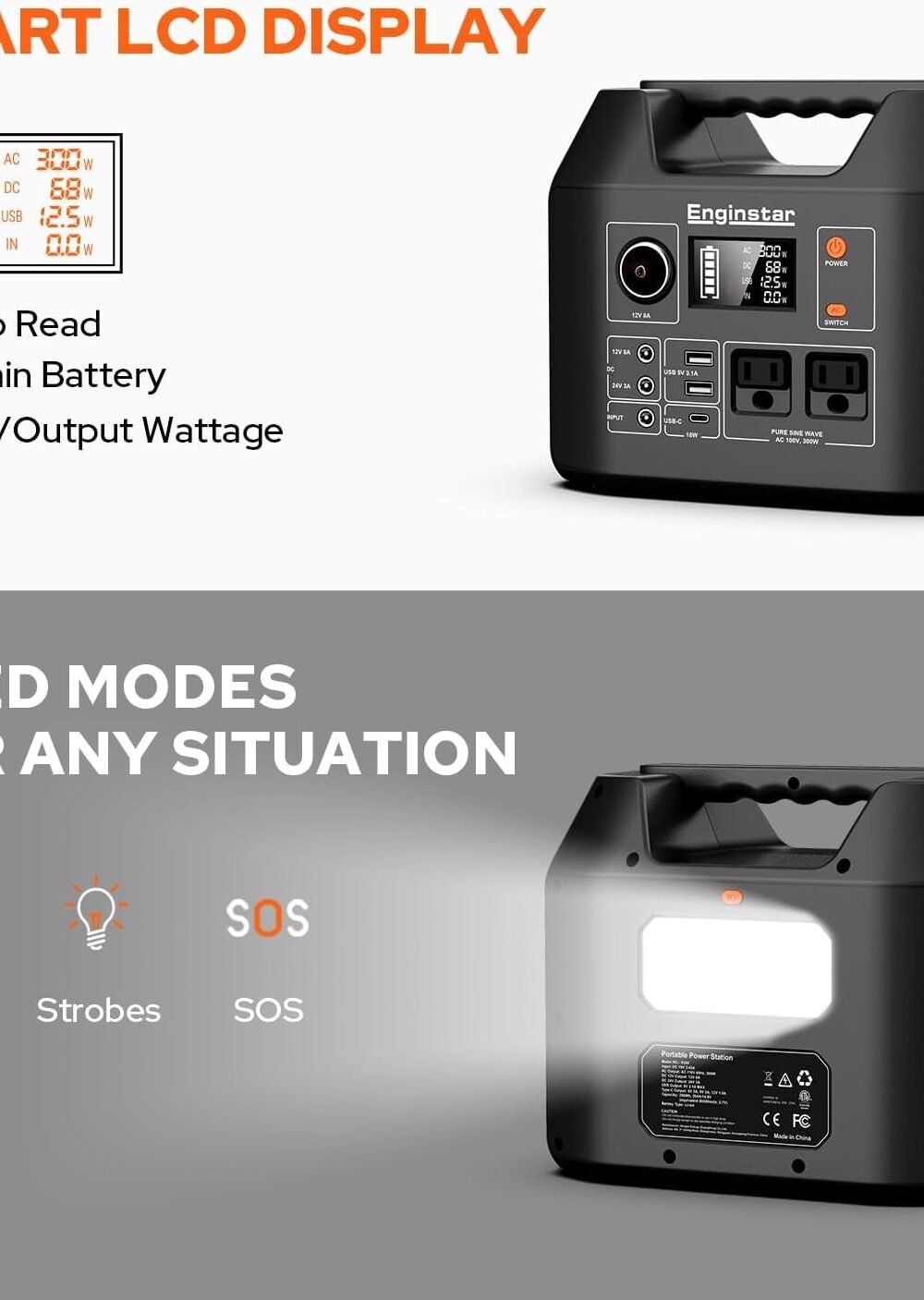 Engstar Portable Power Station - Wh Battery Backup - Image 3