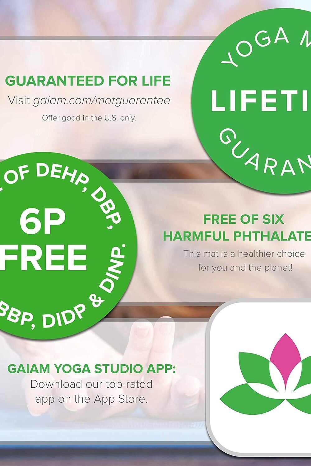 Gaiam Non-Slip Yoga Mat Ll Exercises - Image 9