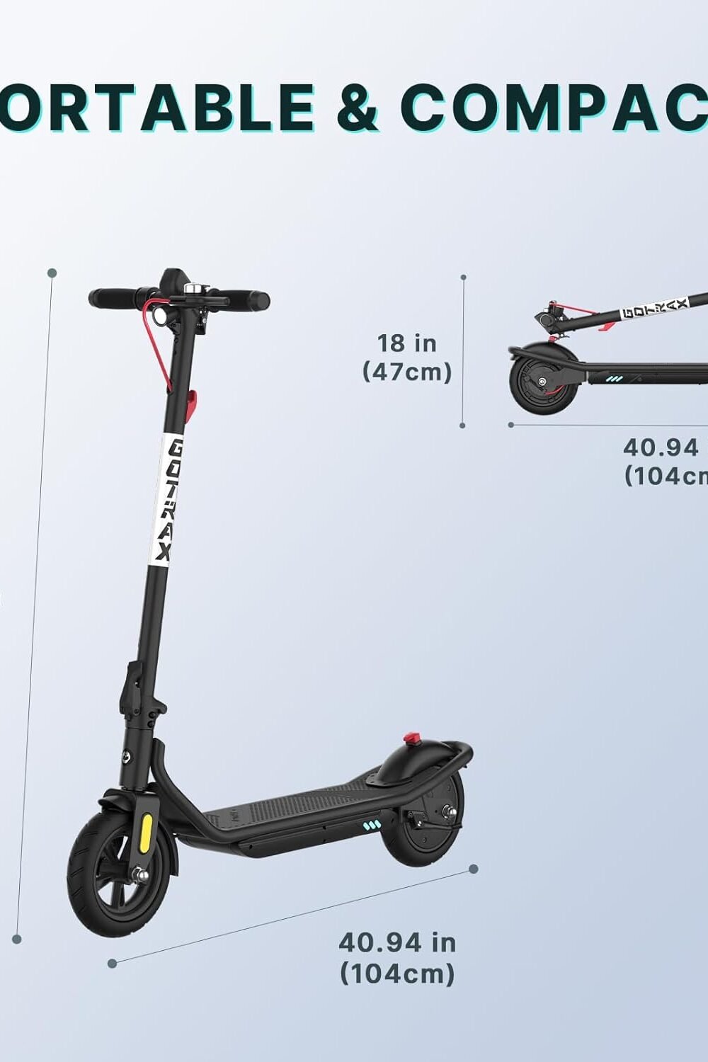 Gotrx Dult Electric Scooter - Max Mile Range, Foldable - Image 8