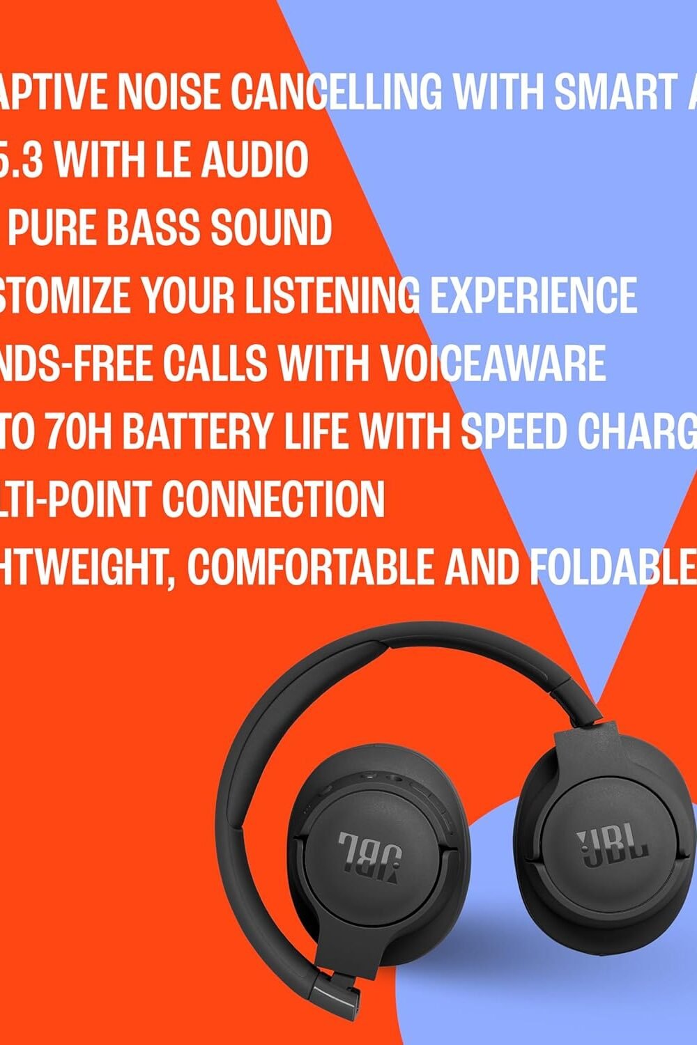 Jbl Tune Nc Wireless Over-Ear Headphones - Noise Cancellg, L - Image 8