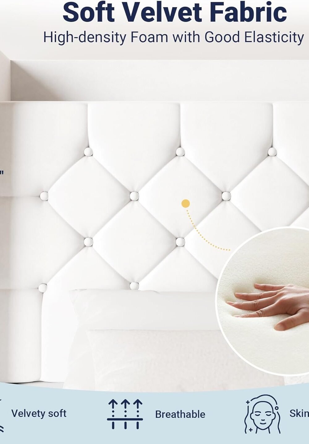 Queen Size Velvet Bed Frame With Usb Chargg Station - Image 8