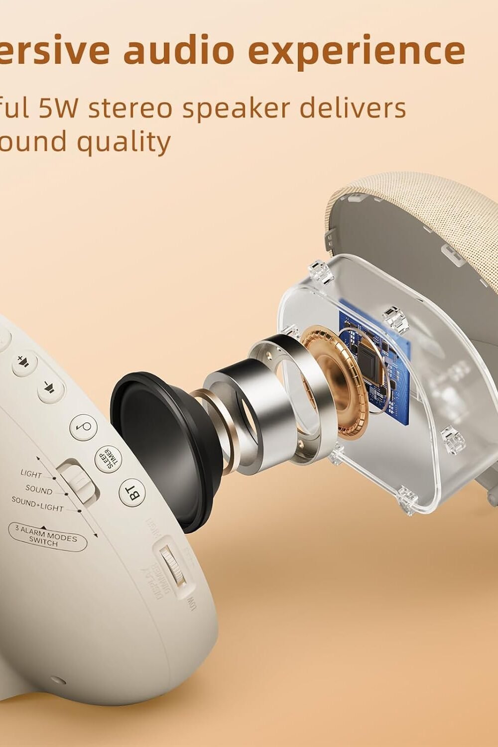 Sunrise Larm Clock With White Noise Blueoth Speaker - Image 6