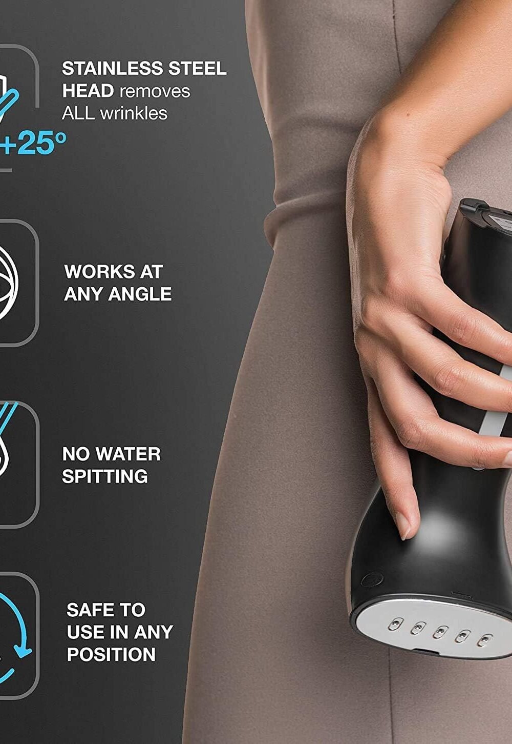 Polardo Compact Handheld Garment Steamer - nti-Spill Technol 3 Polardo Compact Handheld Garment Steamer - Nti-Spill Technol - Image 3