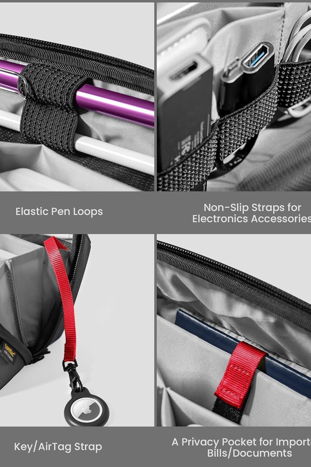 Water-Resistant Electronic Organizer Pouch Macbook - Image 3