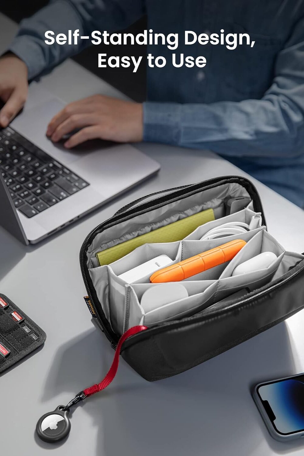Water-Resistant Electronic Organizer Pouch Macbook - Image 4