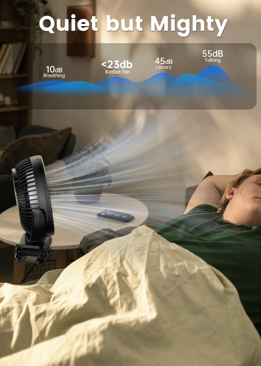 Portable Rechargeable Clip-On Fan Golf Carts - Image 7