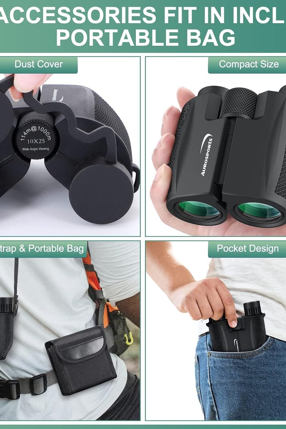 Urosports Compact Boculars Dults Kids - Image 8