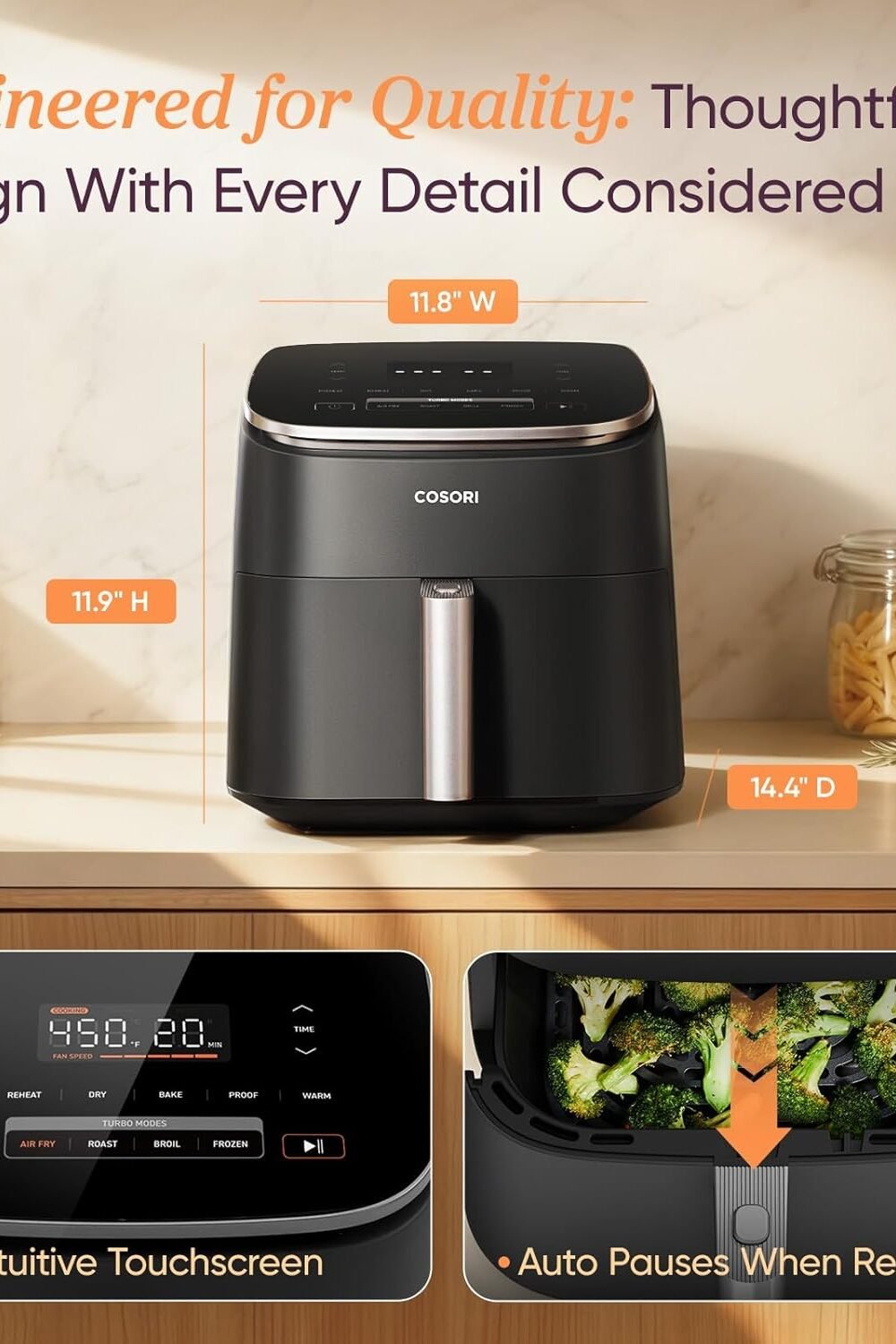 Cosori Turboblaze Ir Fryer Qt - Premium Ceramic - Image 8