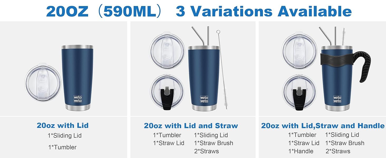 WETOWETO oz Insulated avel Mug - Navy Blue 738