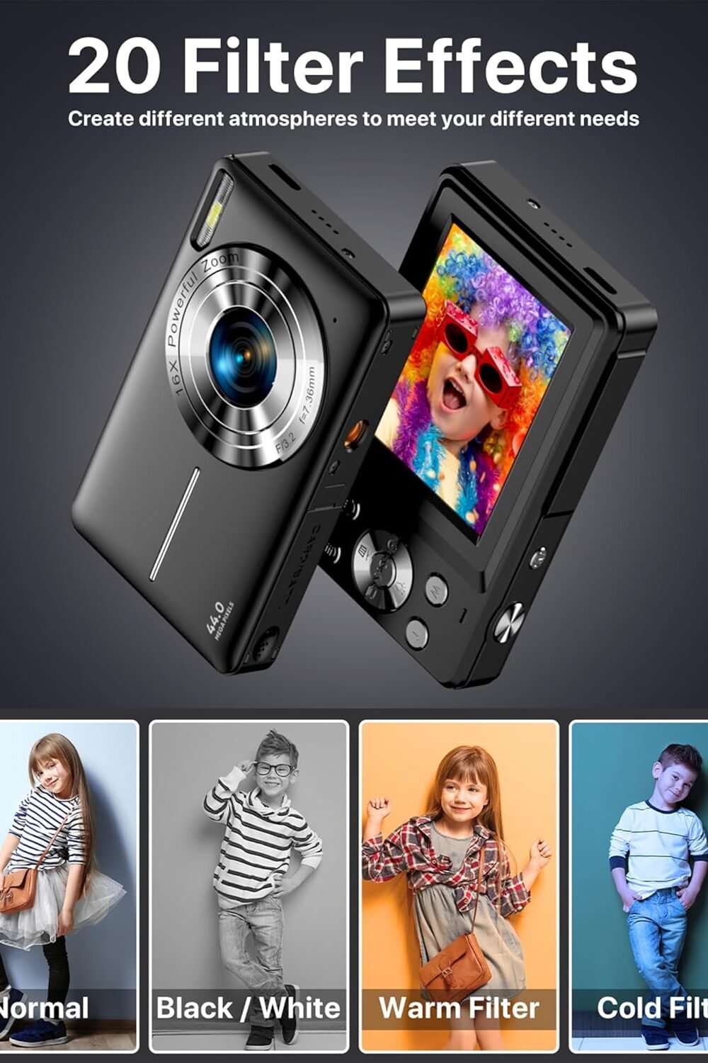 Fhd Digital Camera Teens Kids - Portable Compact Design - Image 4