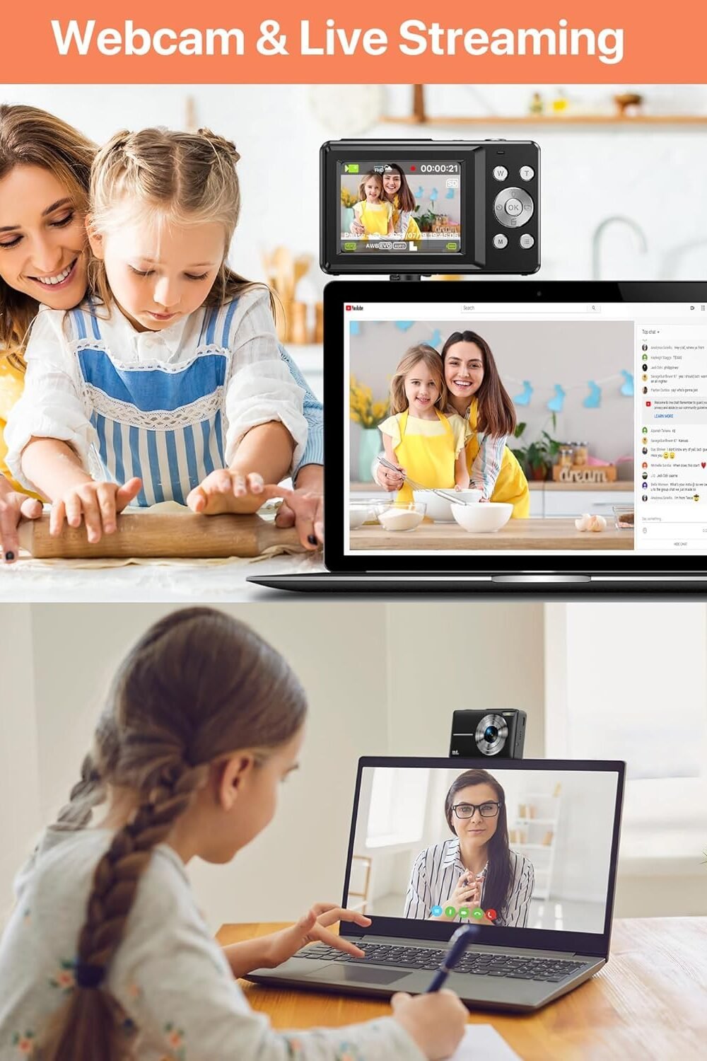 Fhd Digital Camera Teens Kids - Portable Compact Design - Image 5