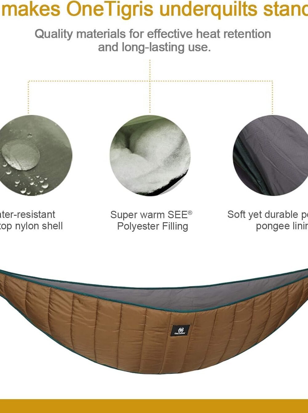 Onetigris Lightweight Hammock Underquilt Campg - Image 3