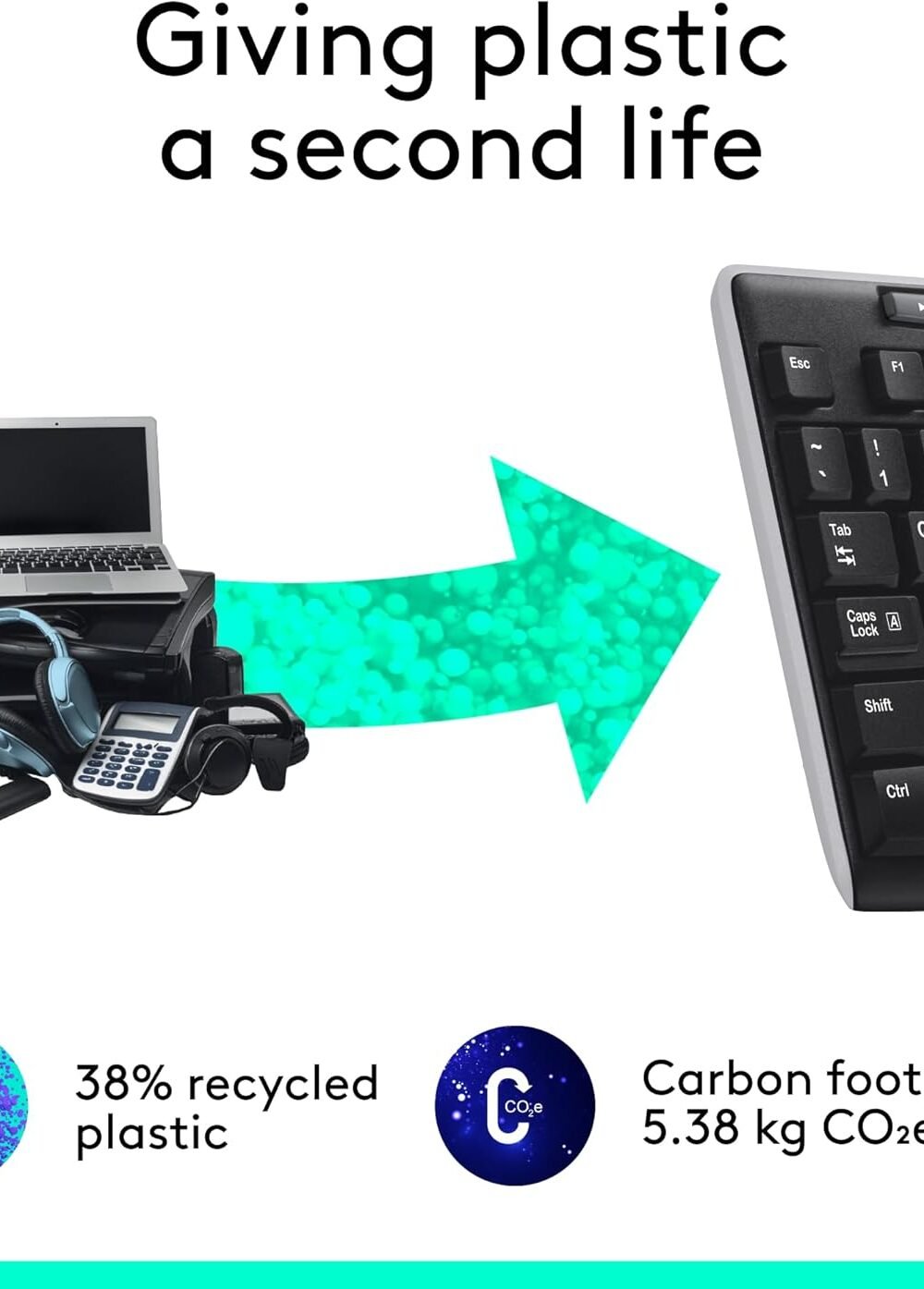 Logitech K Wireless Keyboard - Full-Size With Number Pad - Image 10