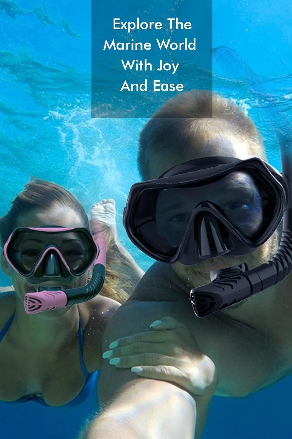 Dult Snorkel Mask Set With Nti-Fog Goggles - Image 6