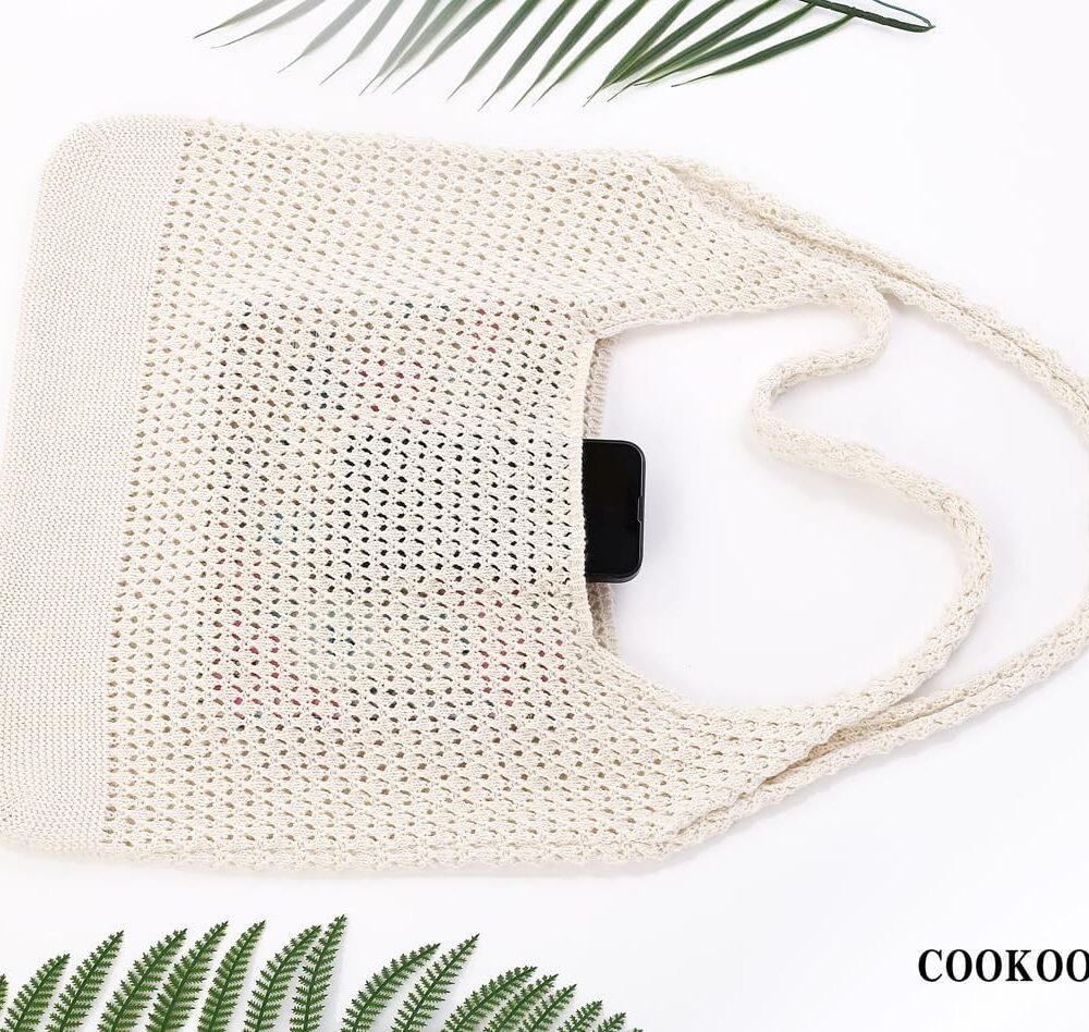 Crochet Beach Bag Women - Summer Mesh Te - Image 6