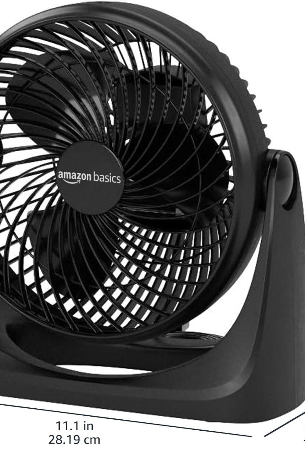 Mazon Basics Circular Desk Fan - Djustable Tilt, Speeds, Bla - Image 4