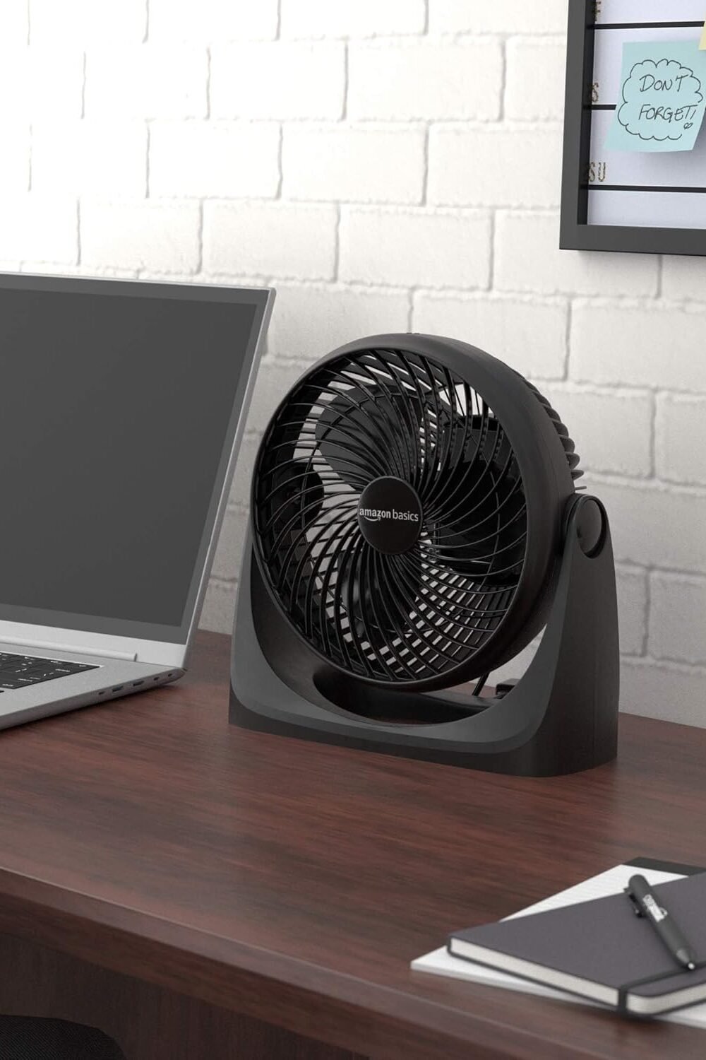 Mazon Basics Circular Desk Fan - Djustable Tilt, Speeds, Bla - Image 7